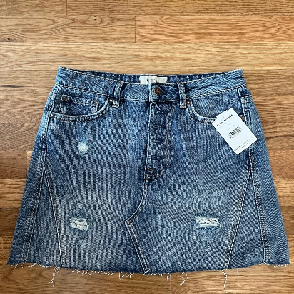 Free People Jean Skirt